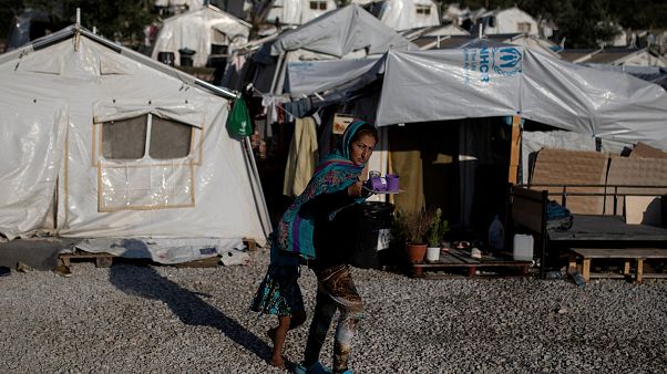 Le camp de réfugiés de Moria (Lesbos, Grèce), le 01/09/2019 Le camp de réfugiés de Moria (Lesbos, Grèce), le 01/09/2019