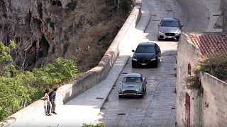 Car chases and stunts as new James Bond film is shot in Italy