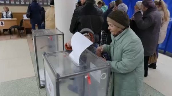 Voting in disputed elections underway for new local leaders in Donetsk and Luhansk Voting in disputed elections underway for new local leaders in Donetsk and Luhansk