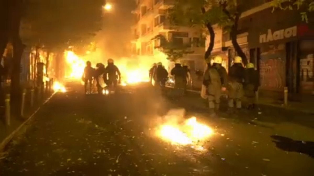 Greek riot police clash with protesters on 10th anniversary of unarmed teen's killing