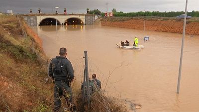 Rescue efforts underway in Alicante as roads are submerged in flood waters