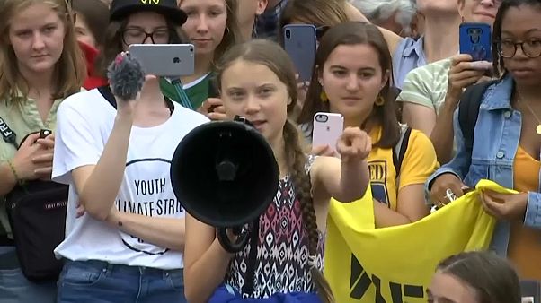 Грета Тунберг протестует в Вашингтоне Грета Тунберг протестует в Вашингтоне