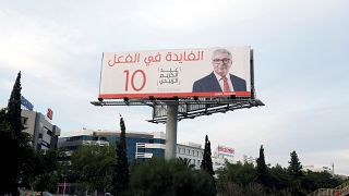 إحدى صور الحملة الانتخابية للمرشح عبد الكريم الزبيدي في تونس 2019/09/11. زبير السويسي - رويترز