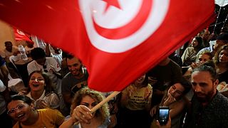 هواداران نبیل قروی در انتخابات ریاست جمهوری تونس