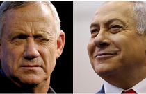 Mavi Beyaz İttifak lideri Benny Gantz / İsrail Başbakanı Binyamin Netanyahu