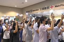 کارکنان بخش بهداشت هنگ کنگ به معترضان پیوستند