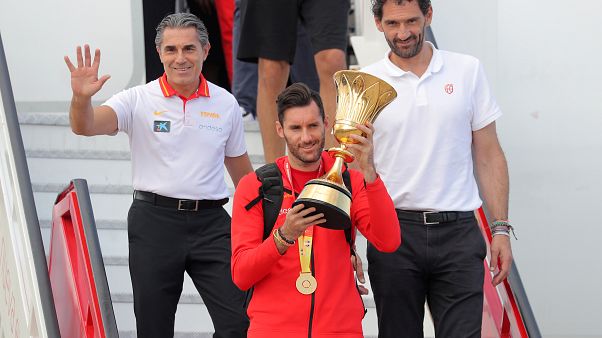 Los campeones del mundo de baloncesto ya están en España Los campeones del mundo de baloncesto ya están en España