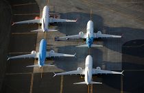 صورة جوية  لطاثرات من نوع بوينغ 737 MAX في مطار مقاطعة غرانت الدولي، واشنطن ، 16 سبتمبر 2019