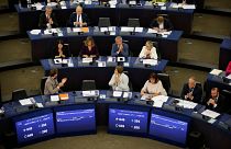 Les eurodéputés au Parlement européen à Strasbourg