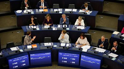 Les eurodéputés au Parlement européen à Strasbourg