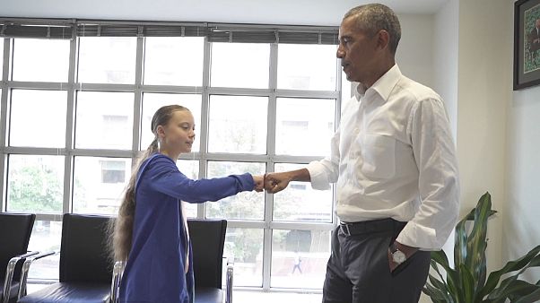 Obama, aktivist Greta Thunberg ile görüştü: "Sen ve ben bir takımız" Obama, aktivist Greta Thunberg ile görüştü: "Sen ve ben bir takımız"
