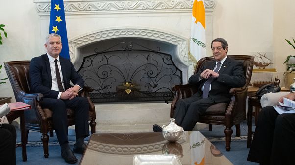 Ο Πρόεδρος της Δημοκρατίας κ. Νίκος Αναστασιάδης δέχεται τον Βρετανό Υπουργό αρμόδιο για το Brexit κ. Stephen Barclay Ο Πρόεδρος της Δημοκρατίας κ. Νίκος Αναστασιάδης δέχεται τον Βρετανό Υπουργό αρμόδιο για το Brexit κ. Stephen Barclay