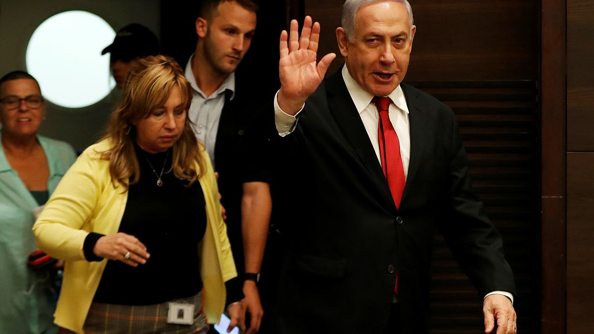 Israeli Prime Minister Benjamin Netanyahu arrives to deliver a statement during a news conference in Jerusalem September 18, 2019. 