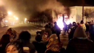 Protesters set fire to local government building in Argentina after teacher deaths