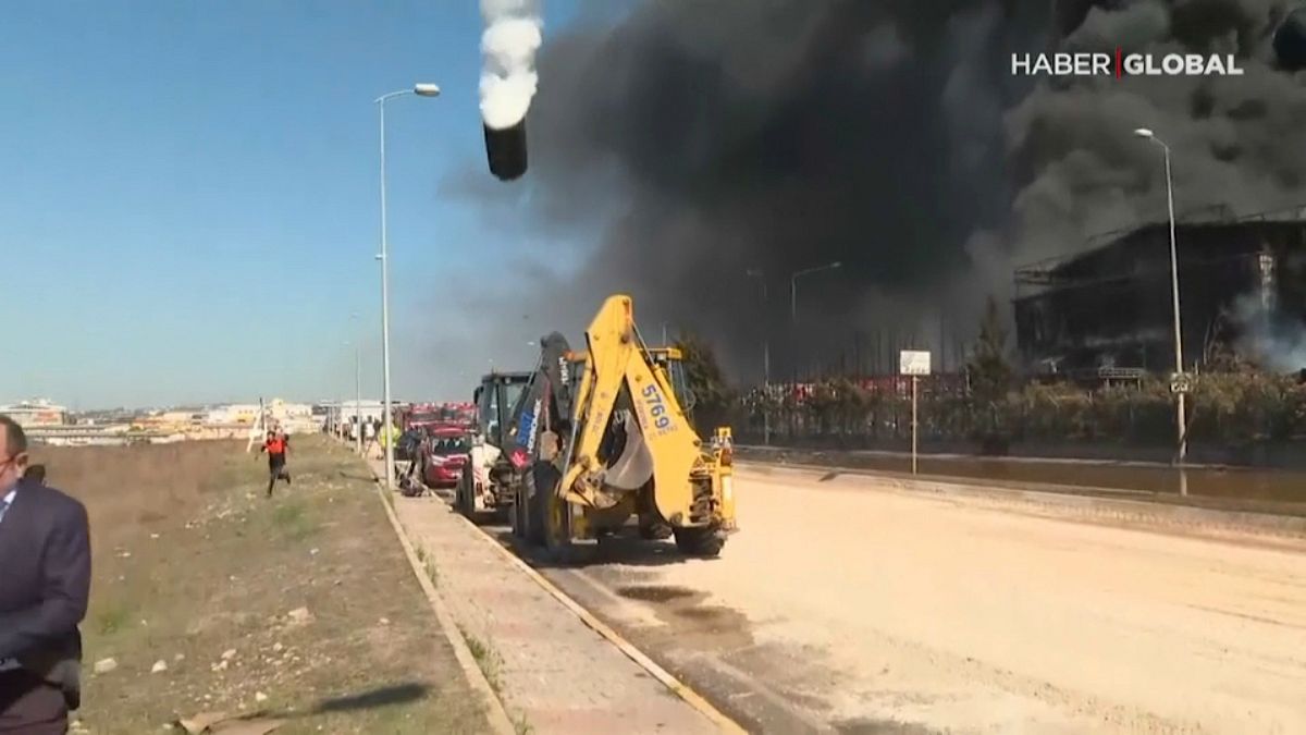 ویدئو؛ انفجار مهیب کارخانه مواد شیمیایی در ترکیه