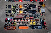 Le Service départemental d'incendie et de secours 68 participant au "Tetris challenge" 