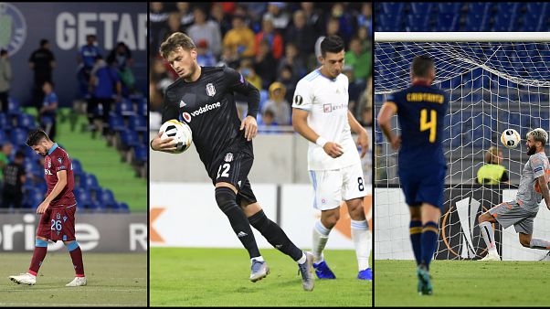 Beşiktaş, Trabzonspor ve Medipol Başakşehir UEFA Avrupa Ligi'nde ilk maçlarında mağlup oldu Beşiktaş, Trabzonspor ve Medipol Başakşehir UEFA Avrupa Ligi'nde ilk maçlarında mağlup oldu