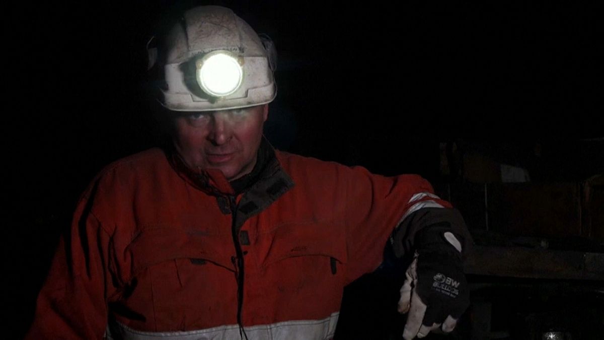 Bent Jakobsen arbeitet seit 14 Stunden in der Mine in Spitzbergen