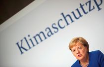 Angela Merkel habla durante una conferencia de prensa en el Futurium de Berlín, Alemania, el 20 de septiembre de 2019.