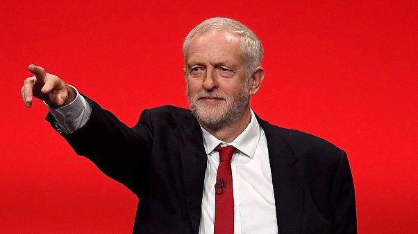 Britain's opposition Labour Party Leader Jeremy Corbyn waves after delivering his keynote speech at the Labour Party Conference in Brighton, Britain, September 27, 2017. Britain's opposition Labour Party Leader Jeremy Corbyn waves after delivering his keynote speech at the Labour Party Conference in Brighton, Britain, September 27, 2017.