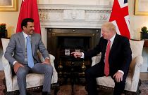 رئيس الحكومة البريطانية يستقبل أمير قطر الشيخ تميم بن حمد آل ثاني