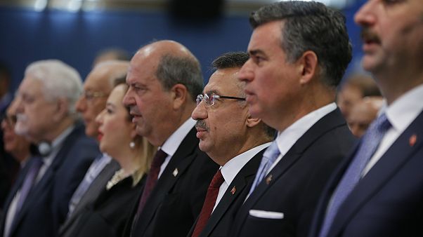 Cumhurbaşkanı Yardımcısı Fuat Oktay ve Kuzey Kıbrıs Türk Cumhuriyeti (KKTC) Başb Cumhurbaşkanı Yardımcısı Fuat Oktay ve Kuzey Kıbrıs Türk Cumhuriyeti (KKTC) Başb