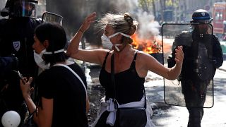 164 detenidos en París tras desembocar varias protestas en violentos incidentes