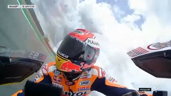 Márquez gana en Aragón y acaricia la victoria del Mundial Márquez gana en Aragón y acaricia la victoria del Mundial
