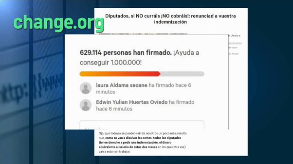 Más de medio millón de españoles exigen a los políticos que no cobren “si no hacen su trabajo” Más de medio millón de españoles exigen a los políticos que no cobren “si no hacen su trabajo”