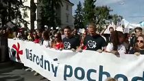 Manifestación en Eslovaquia para prohibir el aborto