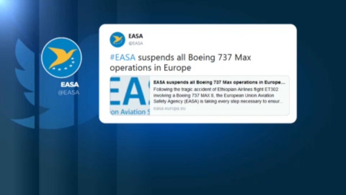 European Aviation Safety Agency grounds all Boeing 737 MAX aircraft