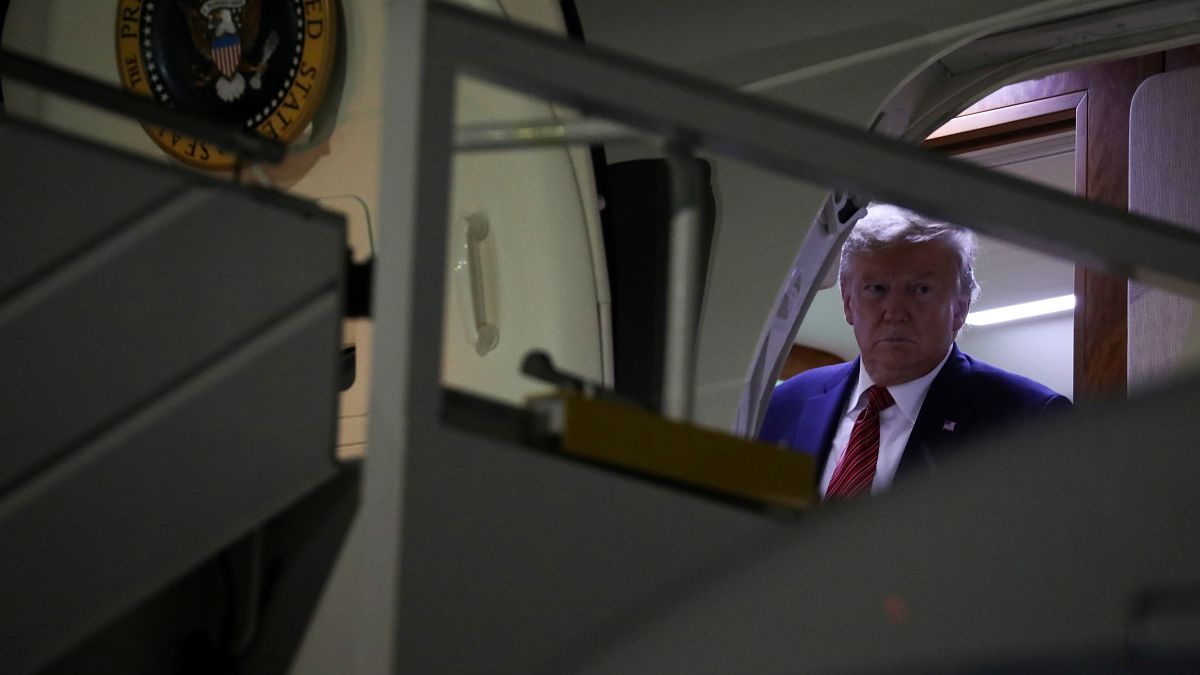 Donald Trump a su llegada al aeropuerto JFK de Nueva York