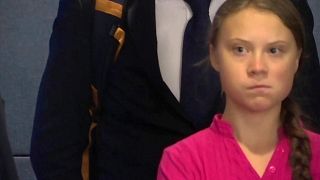 If looks could kill: Greta Thunberg glares at Donald Trump
