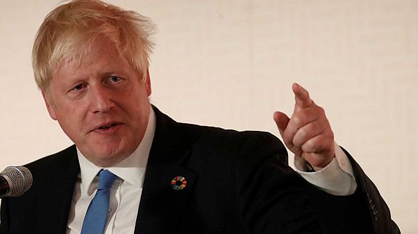 Archive. Le Premier ministre britannique Boris Johnson, après le sommet des Nations Unies sur le climat, New York, le 23 septembre 2019. Archive. Le Premier ministre britannique Boris Johnson, après le sommet des Nations Unies sur le climat, New York, le 23 septembre 2019.