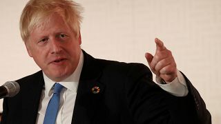 Britain's Prime Minister Boris Johnson at United Nations Climate Action Summit at the U.N. headquarters in New York, U.S., September 23, 2019.