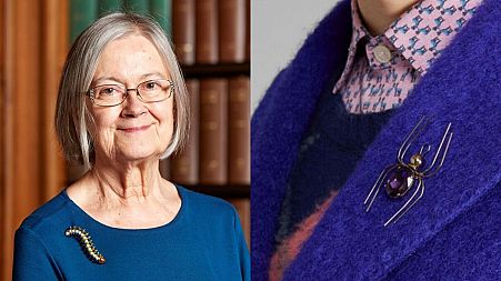 Lady Hale's caterpillar brooch and Etro's spider brooch