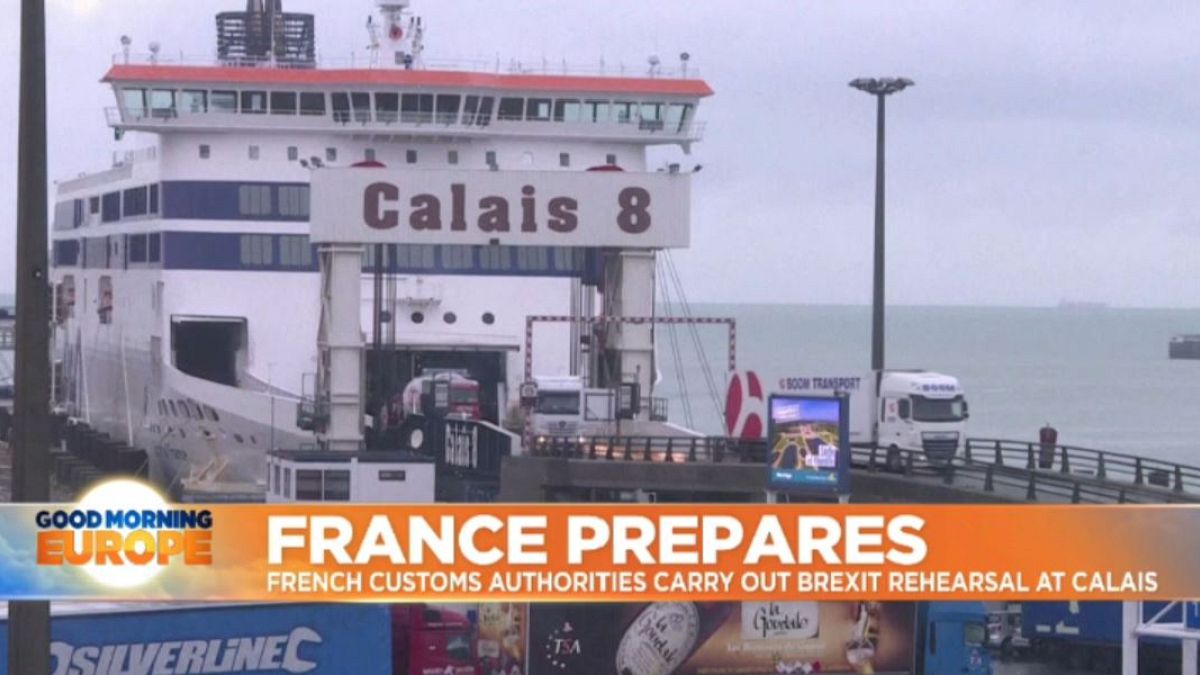Calais carries out drills to prepare for Brexit disruption