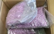 The thousands of pills found in the package