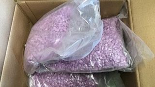 The thousands of pills found in the package