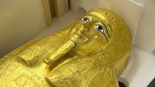 Watch: Metropolitan Museum of Art's stolen gilded coffin returned to Egypt from New York