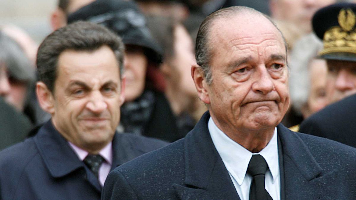 Jacques Chirac et Nicolas Sarkozy, le 21 mars 2007