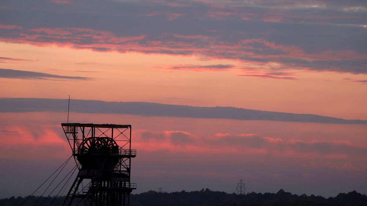 FILE PHOTO: General view of Wujek Coal Mine is seen during sunset in Katowice, Poland October 16, 2108.