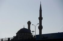 منارة أحدة المساجد في إسطنبول التركية