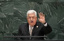 الرئيس الفلسطيني محمود عباس خلال إلقاء كلمته أمام الجمعية العامة للأمم المتحدة 26 سبتمبر 2019