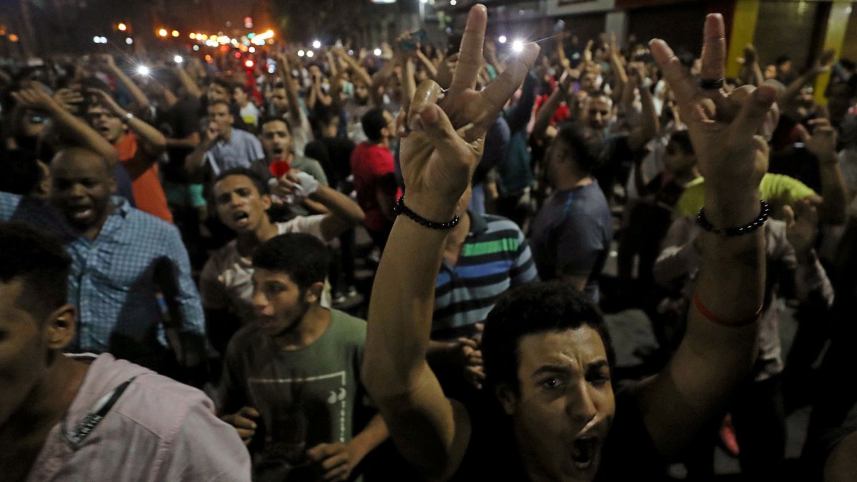 Mısır'ın başkenti 21 Eylül tarihinde gerçekleşen protestolar