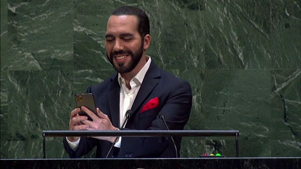 El selfi de Nayib Bukele en la Asamblea General de la ONU El selfi de Nayib Bukele en la Asamblea General de la ONU