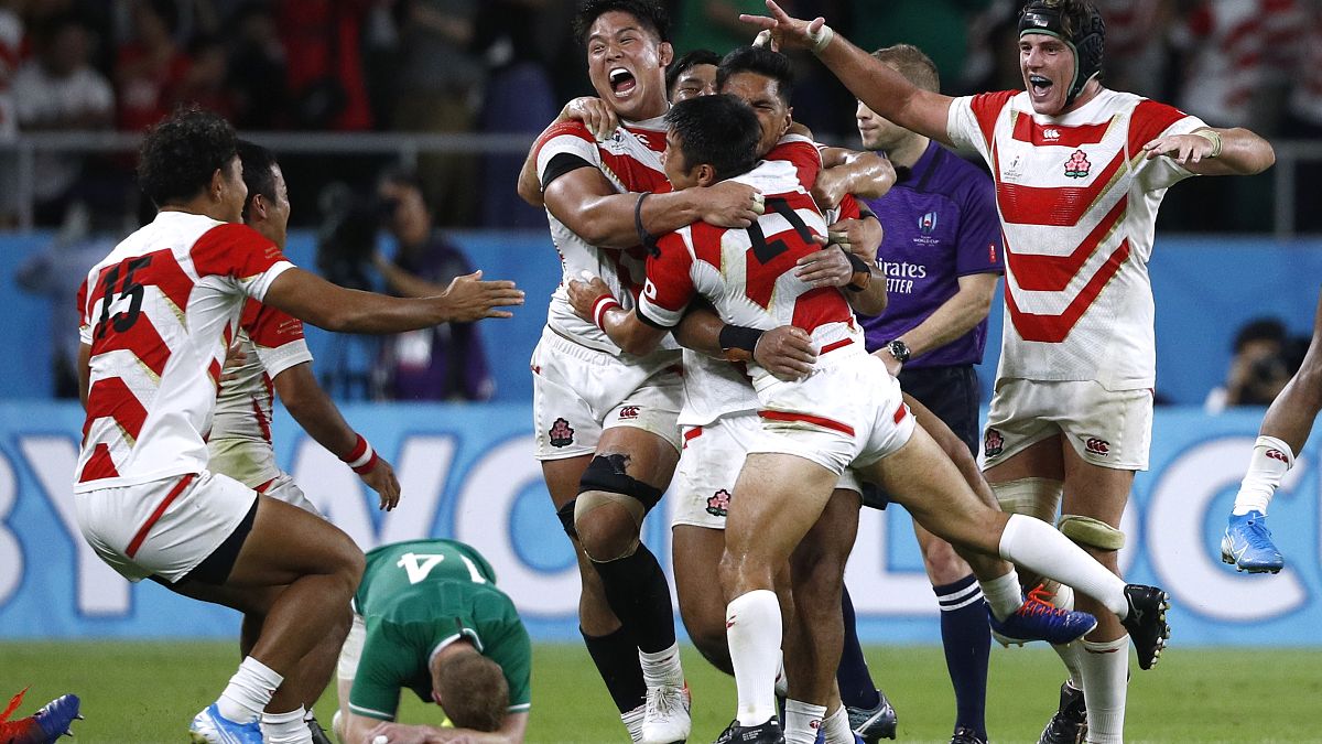 Japan were jubilant as the final whistle secured their huge Rugby World Cup upset
