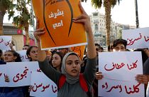  صورة من مظاهرات فلسطين ضد العنف ضد المرأة