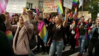 Polish police protect LGBT marchers as tensions rise before election