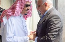 Prince Salman of Saudi Arabia, pictured here with the Iraqi prime minister (right) 